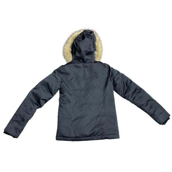 Abercrombie and Fitch Water Resistant Jacket XS Faux Fur Removable Hood Winter - Picture 2 of 5